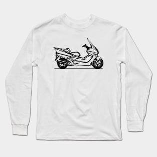 NSS250 Reflex Motorcycle Sketch Art Long Sleeve T-Shirt